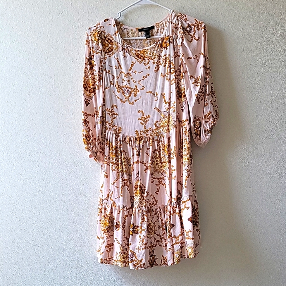Pink and gold dress